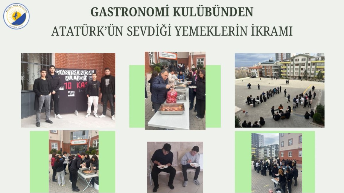 GASTRONOMİ KULÜBÜNDEN ATATÜRK'ÜN SEVDİĞİ YEMEKLERİN İKRAMI