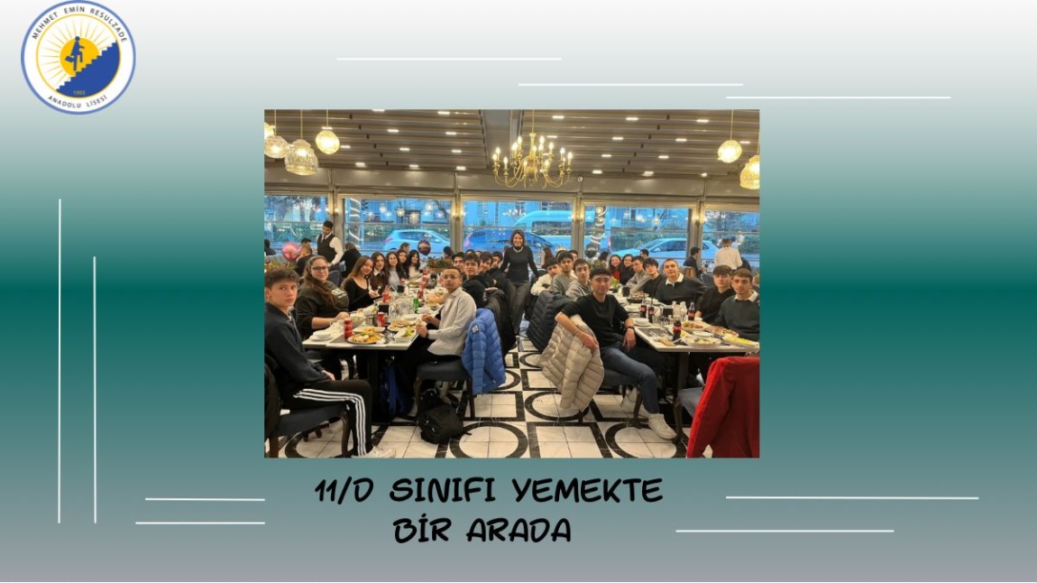 11/D SINIFI YEMEKTE BİR ARADA